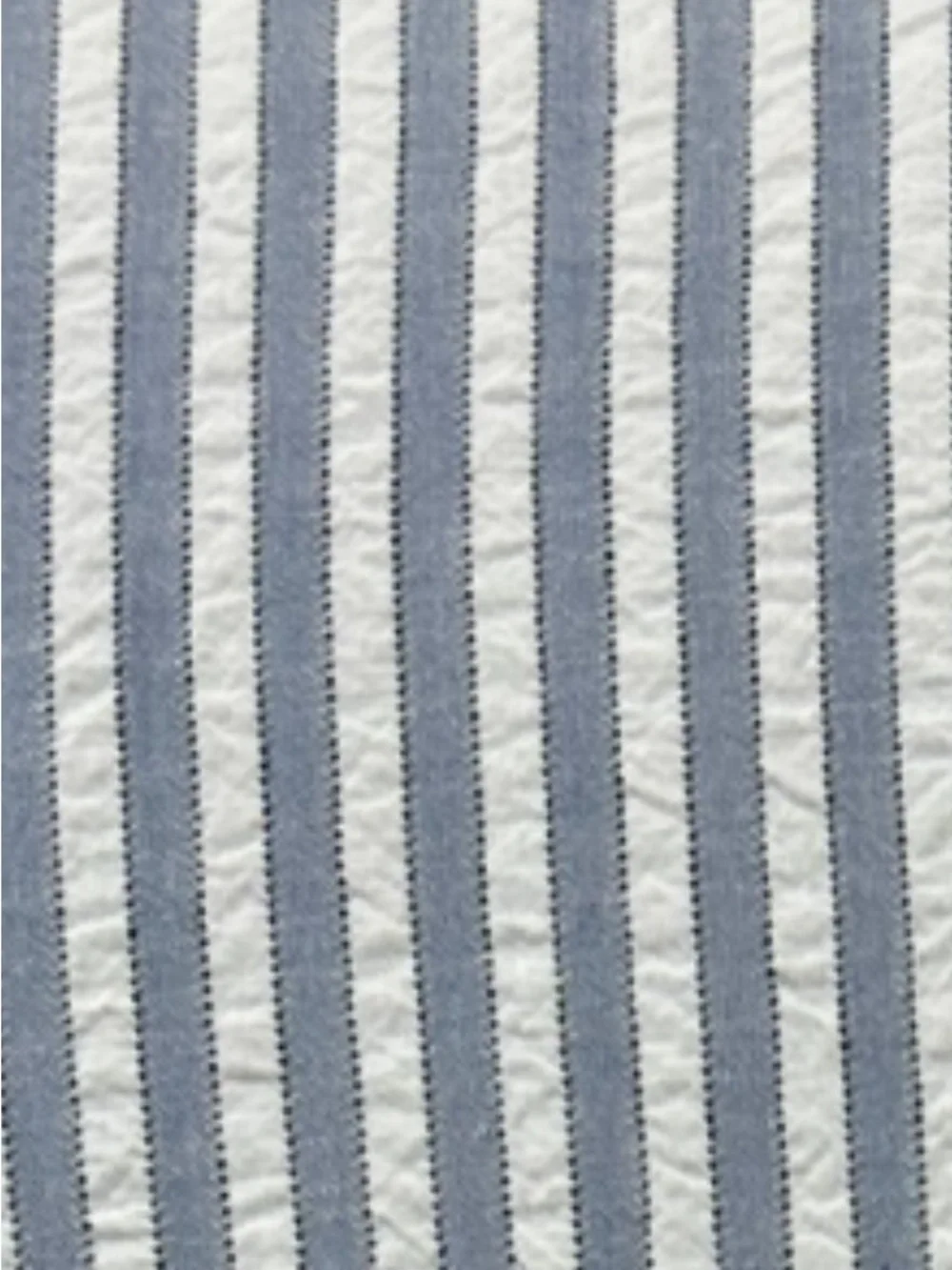 Tahari Blue and White Striped with Floral Reversible Queen Comforter Set 90”x90”